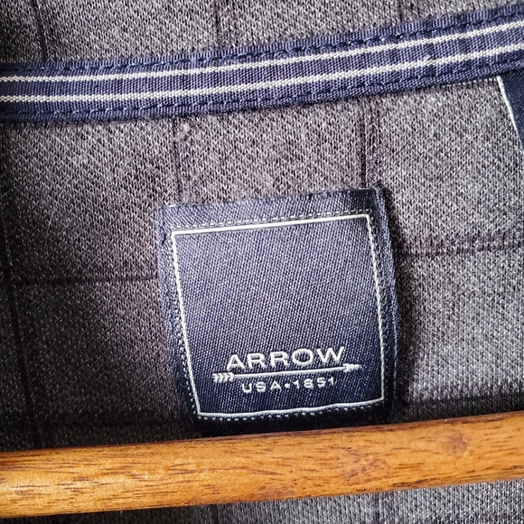 Mens Gray Large ARROW Half Zip Sweater - Picture 7 of 7